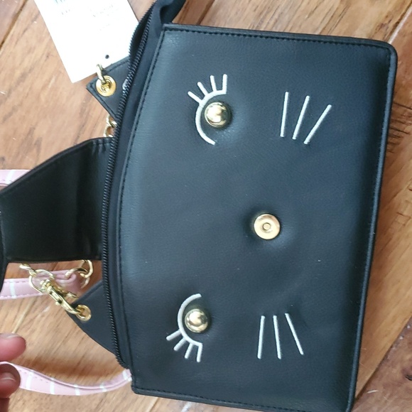 Betsey Johnson Black Cat Sofia Crossbody Bag - Picture 6 of 8